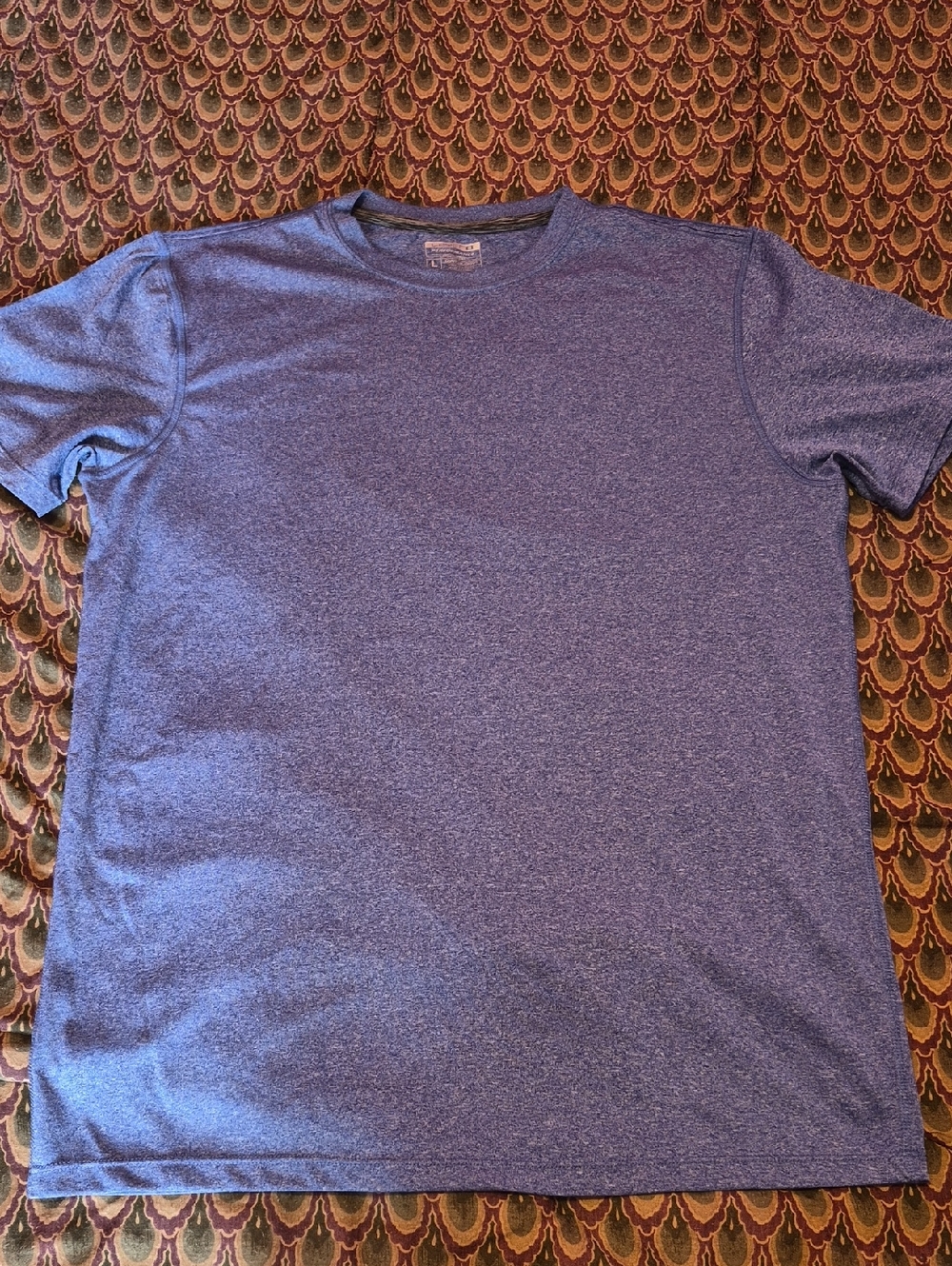 Layer 8 Men's Blue Heather Crew Neck Short Sleeve Tee